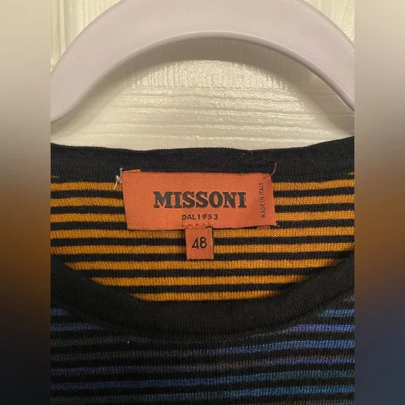 SOLD Missoni Cashmere Blend Reversible Striped Sweater - Picture 2 of 8